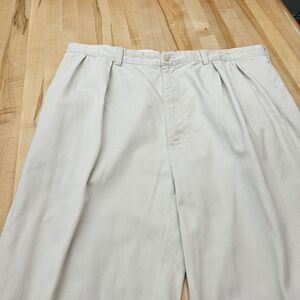 Polo Ralph Lauren Pants Mens 42x30 Beige Tan Andrew Chino Pleated Cotton Casual